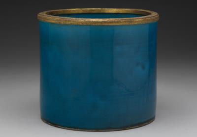 图片[3]-Brush holder with turquoise blue glaze-China Archive